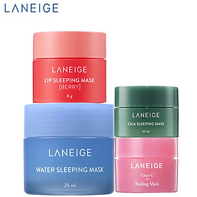 Combo 4 mặt nạ giúp tẩy tế bào chết và làm căng mịn da Laneige Mini Mask Collection