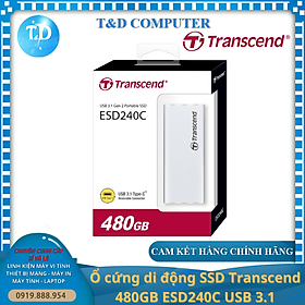 Mua Ổ cứng di động SSD Transcend 480GB ESD240C USB 3.1 - Hàng chính hãng Diệp Khánh phân phối
