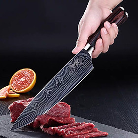 Mua 3 KIỂU MẪU DAO BẾP NHẬT SANTOKU THÉP DAMASCUS NHẬT BẢN CAO CẤP