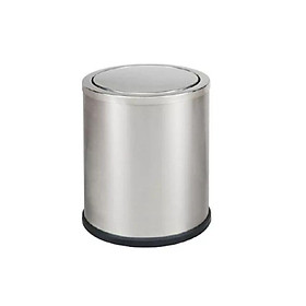 Mua Thùng rác inox nắp lật tròn  Thùng rác mini văn phòng