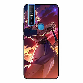 Ốp lưng in cho Vivo V15 Cô Gái và Kiếm