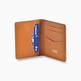 Hình ảnh Card holder gập lịch thiệp BSB Leather xám đậm BSB1095