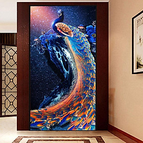 Drill Diamond Peacock 5D Diamond DIY Painting Craft Kit Home Wall Hanging Decor Paintings