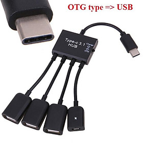 Mua Cáp OTG Type C ra 3 cổng Usb - Cáp OTG Type C Hub OTG hỗ trợ sạc nguồn cho Điện thoại  Máy tính bảng