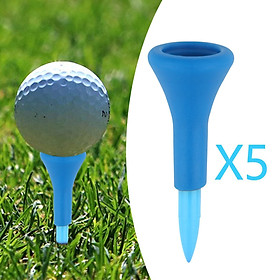 5Pcs Premium Golf Rubber Tees Almost Unbreakable Flexible for Practicing Kids Driving