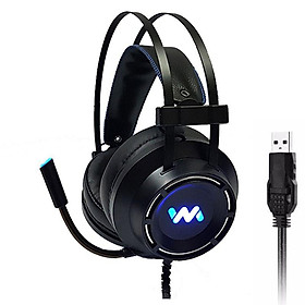 Tai nghe gaming Wangming WM9800 7.1 USB LED (Đen) - Hàng nhập khẩu