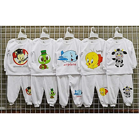 Combo 5 Bộ quần áo bé trai,gái (từ 21kg đến 35kg), vải cotton 100% mềm mại áo tay dài,quần dài, đồ cao cấp ( Giao hình ngẫu nhiên )
