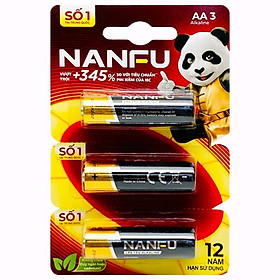 Vỉ 3 Pin Kiềm AA - Nanfu