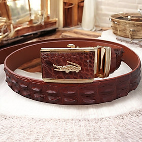 Thắt lưng da cá sấu có gù rất đẹp. DA CÁ SẤU THẬT 100%. Kích thước chuẩn 3.5x120cm phù hợp với cả quần tây và quần jean