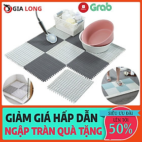 Tấm thảm nhựa ghép lót sàn chống trơn trượt an toàn size 30x30cm