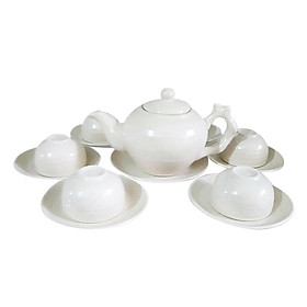 Bộ Trà Cây Kem Gốm Sứ Bát Tràng T754
