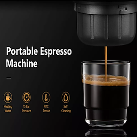 Máy pha cà phê dùng pin cầm tay Biolomix GC-CP010 Tương thích với viên nén Nespresso nhỏ gọn - HÀNG NHẬP KHẨU