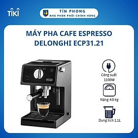 Máy Pha Cà Phê Espresso Delonghi ECP31.21 (1100W) - Đen - Hàng Chính Hãng