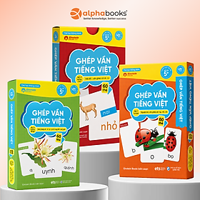 Combo Bộ Flashcard Ghép Vần Tiếng Việt - Cơ Bản + Thành Thạo + Nâng Cao - Alpha Books