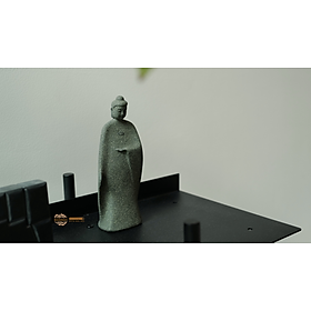 Mua Tượng Phật  Chân Tâm  - kèm đế gỗ tự nhiên - Chất liệu bột đá