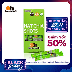 Hạt Chia Shots hữu cơ Smile Nuts gói nhỏ tiện dụng (8g x 10 gói) - Organic Chia Seed Shots (8g x 10 bag)
