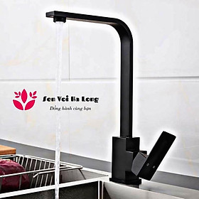 Mua Vòi rửa bát nóng lạnh đen vuông