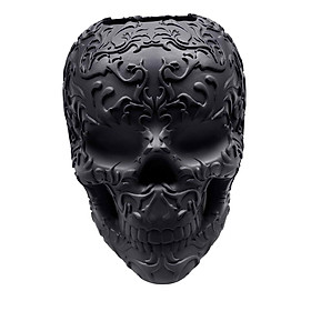 Halloween Skull Statue Pen Holder Craft Bars Collection Desktop Art Figurine