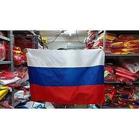 Quốc kỳ Nga 80x120cm in thẩm thấu 1 lớp vải