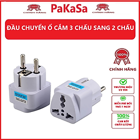 Đầu chuyển ổ cắm 3 chấu qua 2 chấu - Hàng chính hãng