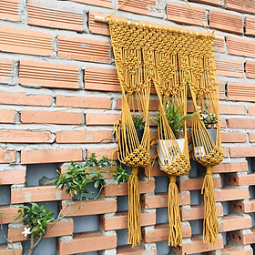 Dây treo chậu cây Macrame - 3 chậu