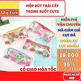 Hộp bút trái cây trong suốt bằng nhựa cao cấp