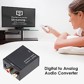 Âm Thanh Kỹ Thuật Số Sang Analog Toslink Đồng Trục Sang RCA R/L Bộ Giải Mã Adapter Âm Thanh Nhẹ Micro Phối