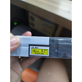 Mua Nhãn in khổ 18mm chữ đen nền vàng  nền trắng cho máy ptouch