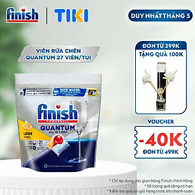 Viên rửa chén bát Finish Quantum túi 21 viên