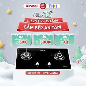 Mua Bếp gas âm Rinnai Rinnai RVB-212BG mặt bếp kính và kiềng bếp men - Hàng chính hãng.