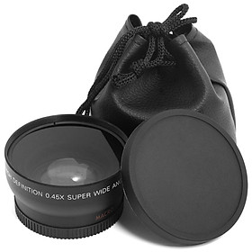 Universal 55mm 0.45x Wide Angle +  Conversion Lens for DSLR Camera
