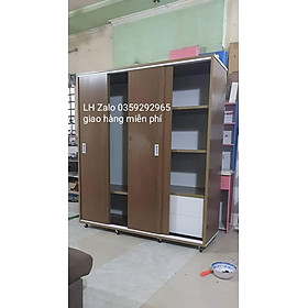 Tủ nhựa đài Loan 4 cánh cửa lùa