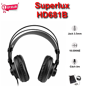 Mua ROGTZ - Tai Nghe Kiểm Âm Siêu Cấp Superlux HD681B - Độ Nhạy Cao 98bB SPL Dải Tần Rộng 10Hz-30kHz Loa 50 Chất Liệu Đệm Cao Cấp Thiết Kế Semi-Open Khung Nhựa ABS Jack Mạ Vàng Cáp 2.5m Jack Chuyển 3.5mm-6.3mm Tương Thích Đa Thiết Bị - Hàng Chính Hãng
