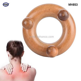 Hình ảnh Dụng Cụ day ấn Huyệt Mát xa tròn Gỗ thơm (MH853) massage Đầu, bụng, tay, chân, kiểu thái - Có mùi thơm nhẹ - Chăm sóc sức khỏe