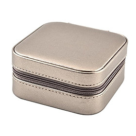 Small Travel Jewelry Box Organizer Display Storage Case with Zipper for Rings Earrings Necklace