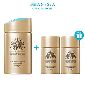 [Mua 1 Tặng 2] Kem chống nắng dưỡng da dạng sữa bảo vệ hoàn hảo Anessa Gold Milk 60ml Tặng 2 Anessa Gold Milk 20ml