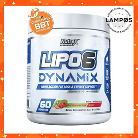 Thực phẩm bổ sung Pre-workout Nutrex Lipo 6 Dynamix kết hợp đốt mỡ, tăng sức mạnh 2 trong 1 - vị Strawberry Kiwi - 60 liều dùng - Chính hãng BBT