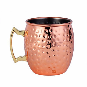 Solid Copper Moscow Mule Mugs, 18 Ounce Unlined Mug, Drinking Cup Perfect for Cocktails Iced tea and Beer