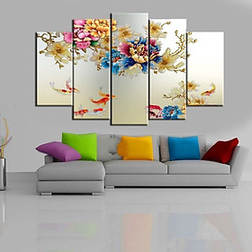 Tranh Hoa Sen Cá Chép |Cửu Ngư Quần Hội |Mẫu 17
