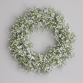 White Gypsophila Wreath Door Spring Party Home Hanging Ornament 16.54inch