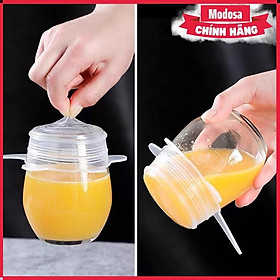Mua Bộ 6 Nắp Silicon Modosa Đậy Thực Phẩm - B6Nc - Hàng Chính Hãng