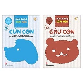 Combo Truyện kể cho bé - Nuôi dưỡng tâm hồn : Cún con + Gấu con - Tặng kèm Postcard HAPPY LIFE