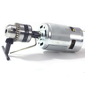 Mua Khoan Tay Từ Động Cơ 775 Trục D Cực Khỏe  V1 ( Đầu Kẹp 3 Chấu và Đầu Nối Trục B10-5mm Có Ốc Vặn )