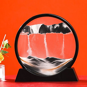 Mua Tranh Cát Chảy Chuyển Động 3D - Đồng Hồ Cát Tranh Thủy Tinh Nghệ Thuật Hình Tròn