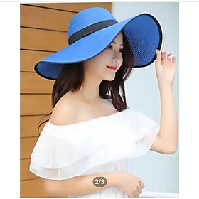 Nón rộng vành đi biển đẹp chất liệu cói thoáng mát vành to cho nữ dona23070401