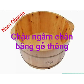 Mua CHẬU NGÂM CHÂN BẰNG GỖ THÔNG  có hạt mát xa