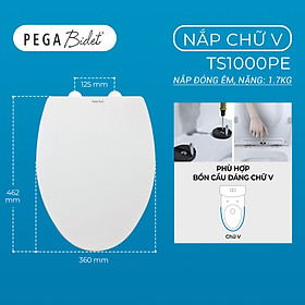 Nắp Bồn Cầu Đóng Êm PEGA Bidet Chống Trầy, Dễ Lau Chùi, Gắn Được Cho Nhiều Loại Bồn Cầu Thông Dụng - Thương Hiệu Mỹ