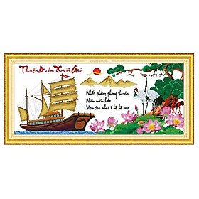 Tranh thêu chữ thập Thuận Buồm Xuôi Gió (116*54cm) chưa thêu