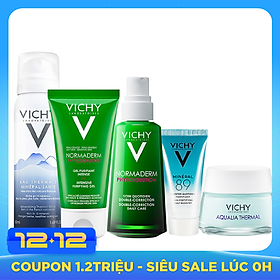 Bộ Sản Phẩm Giảm Mụn & Phục Hồi Da Vichy Normaderm Phytosolution