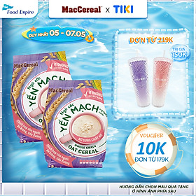 Combo 2 túi Bột Ngũ Cốc Dinh Dưỡng Ít Đường - MacCereal (túi 20 gói x 28g)